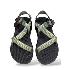 Chaco Z1 Classic Women 7 Green Brown Strappy Athletic Hiking Sandals Vibram Sole
